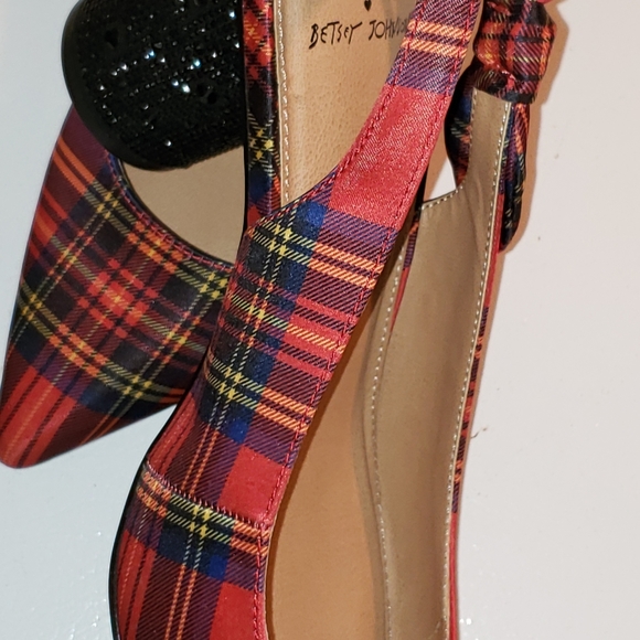 Torrid Betsey Johnson Plaid Chunky Heels - Picture 4 of 7